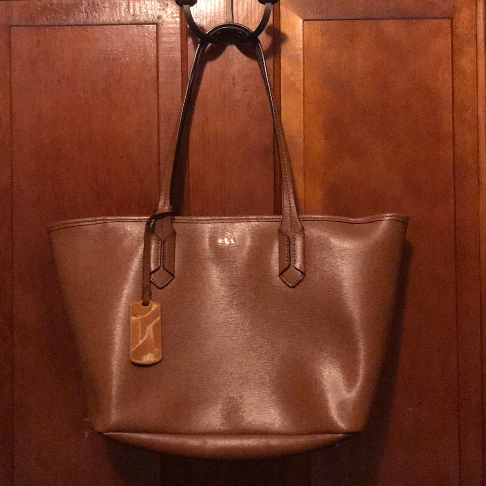Ralph Lauren Brown Leather Tote